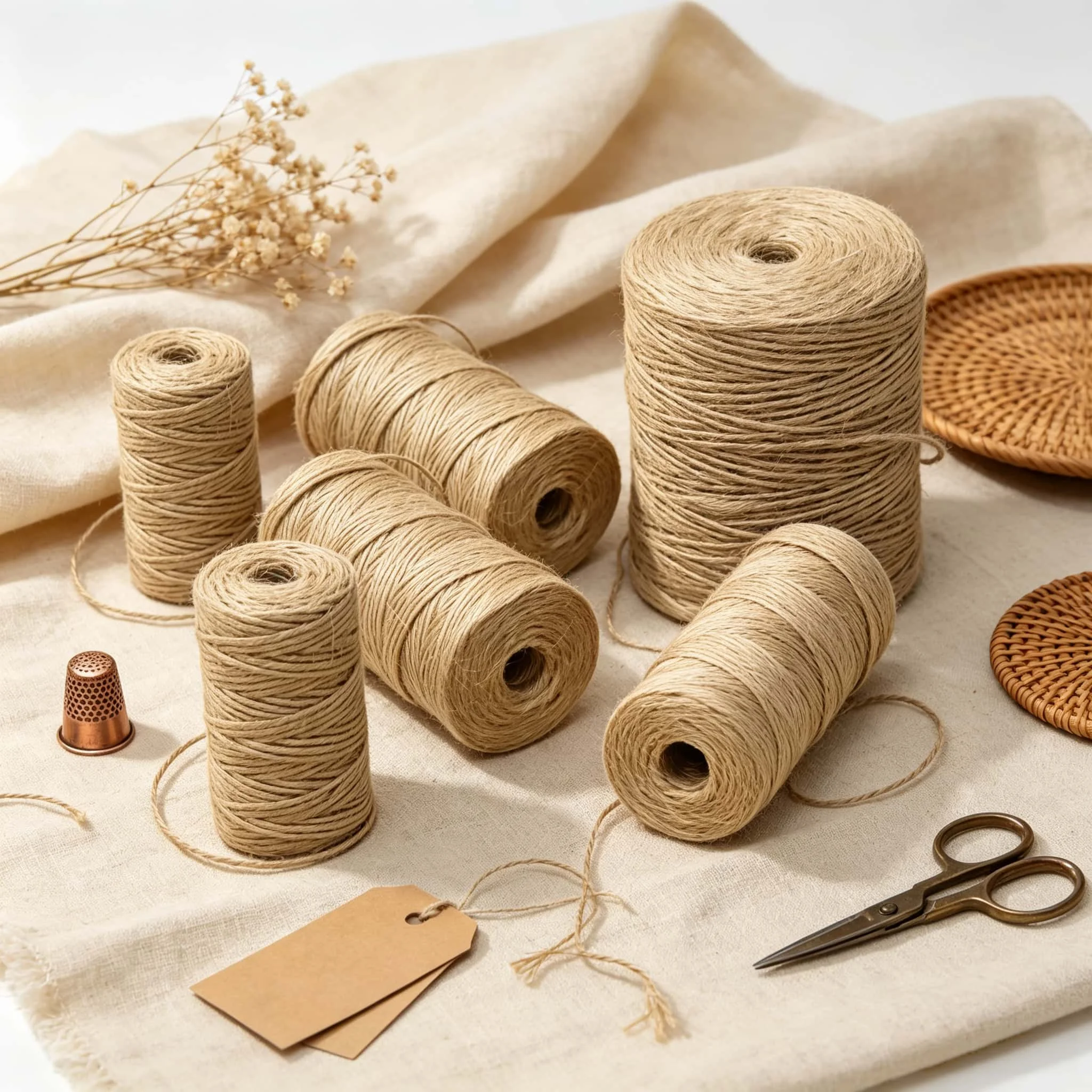 Tali Jute Alami 1mm 2mm 10M-20 - Natural Florist Supply ulasan dan harga