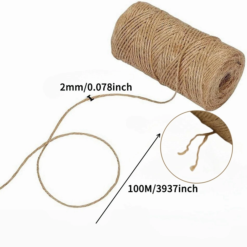 Tali Jute Alami 1mm 2mm 10M-20 - Natural Florist Supply ulasan dan harga